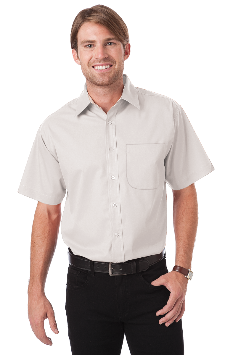 Men's Short-Sleeve Fine Line Twill Shirt 71