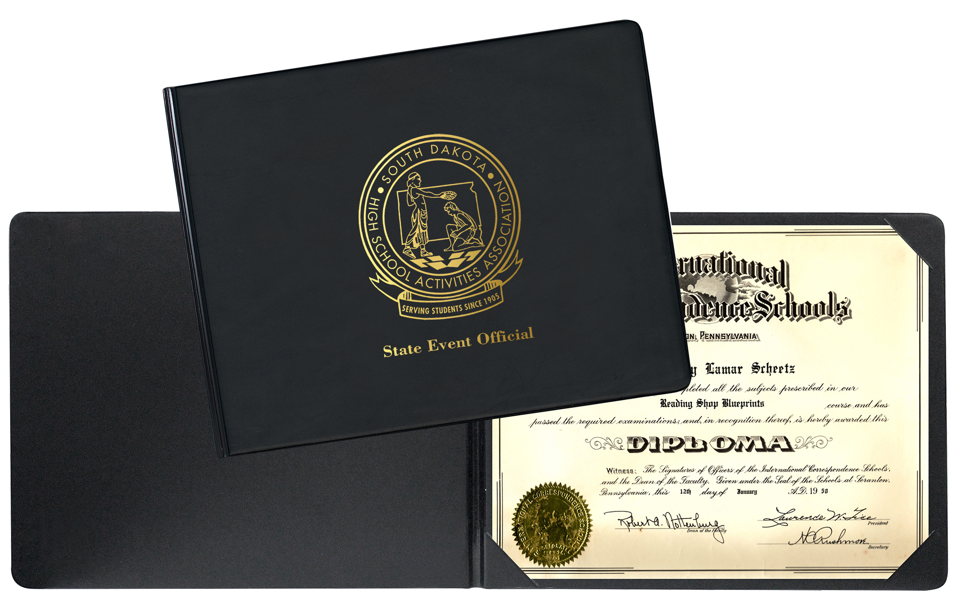Economy Heat Sealed Diploma Holder (Landscape Style) 2