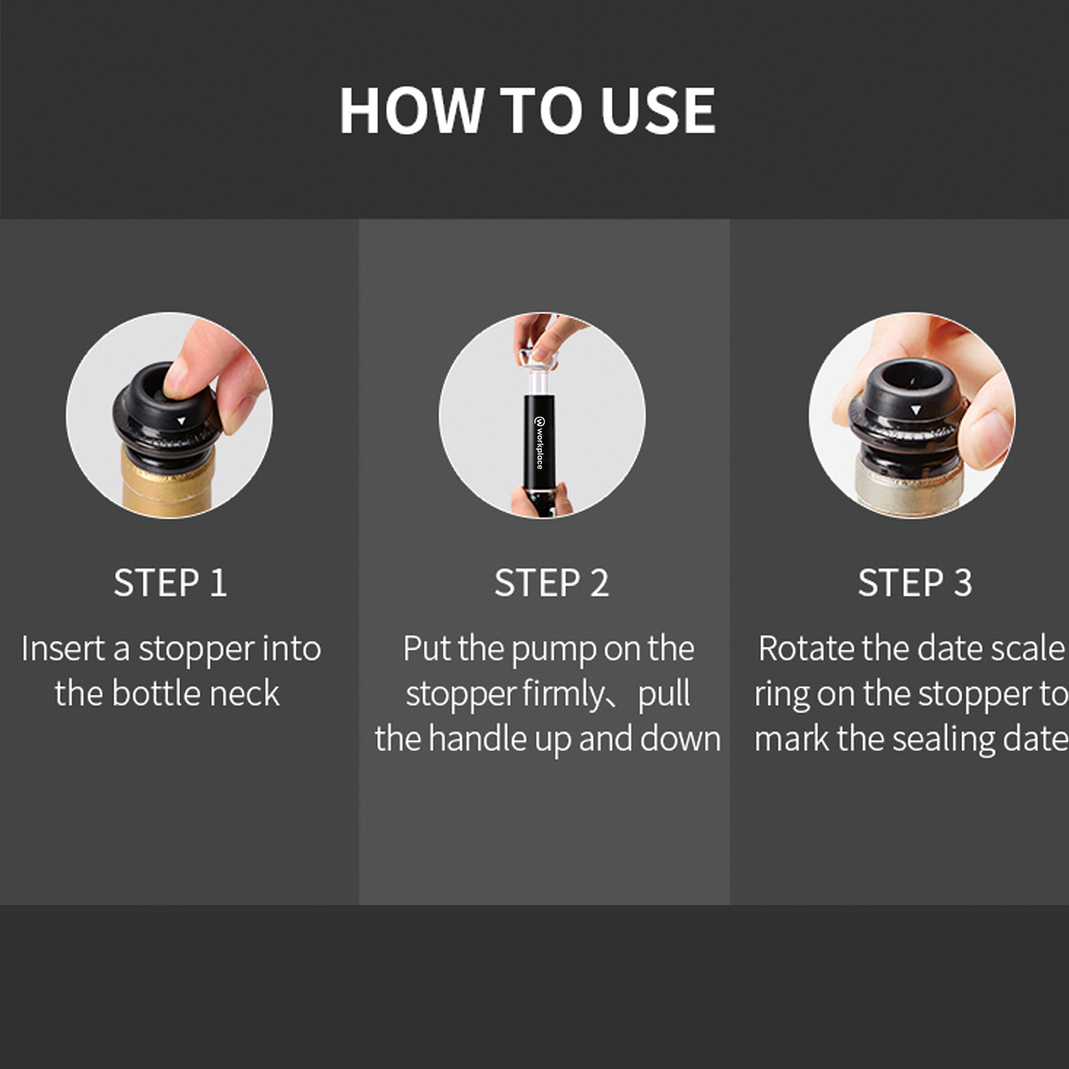 WineVault One Pump, One Plug - Wine Preserver with Date Marker 7