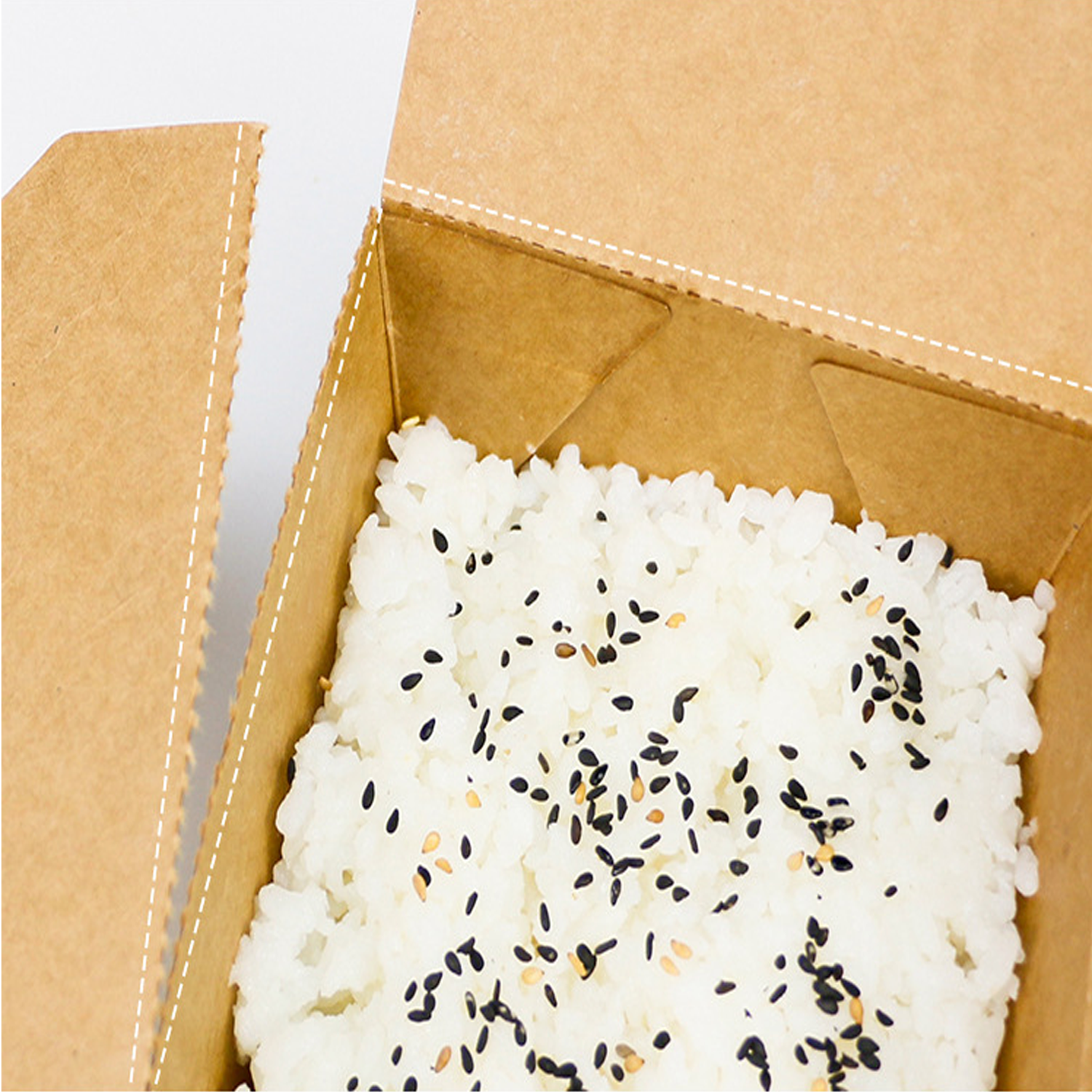 Paper Takeout Box Disposable Food Container w/ Lid 8