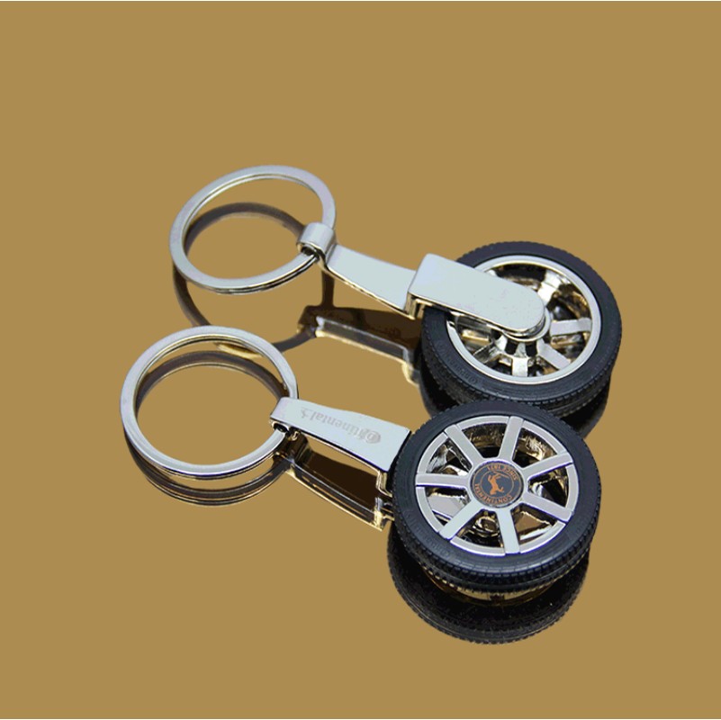 Creative Wheel Shape Metal Key Chain with Detachable Tyre 4
