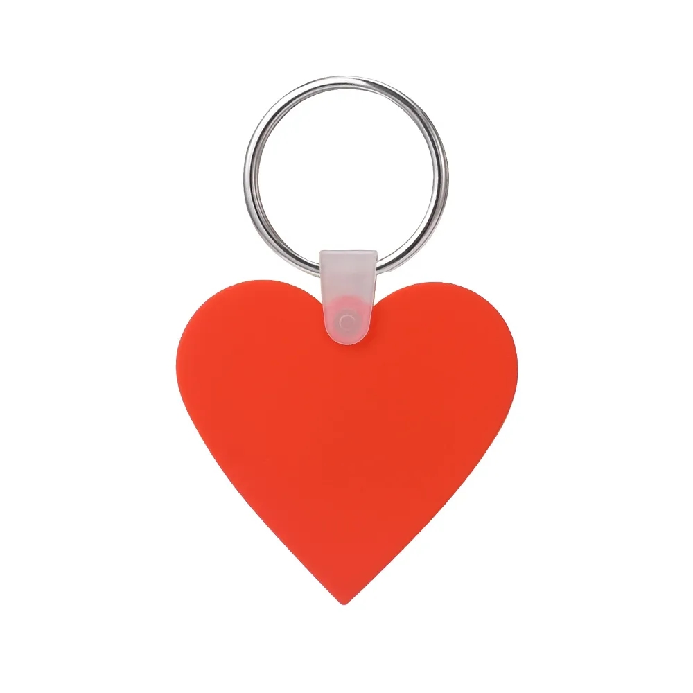 Custom Heart Shaped Silicone Key Tag 27