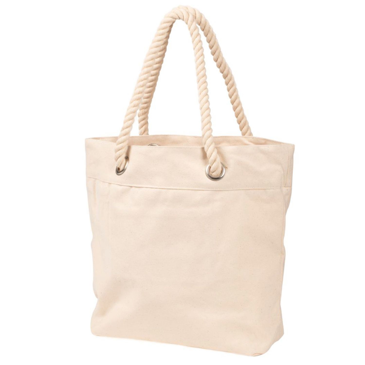 Heavy-Duty Cotton Canvas Tote Bag W/ Rope Handle 14 Oz. Canvas Bags, custom tote bag with logo imprint 3