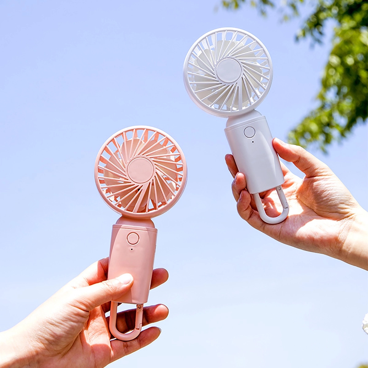 Mini Handheld USB Fan With Carabiner 4