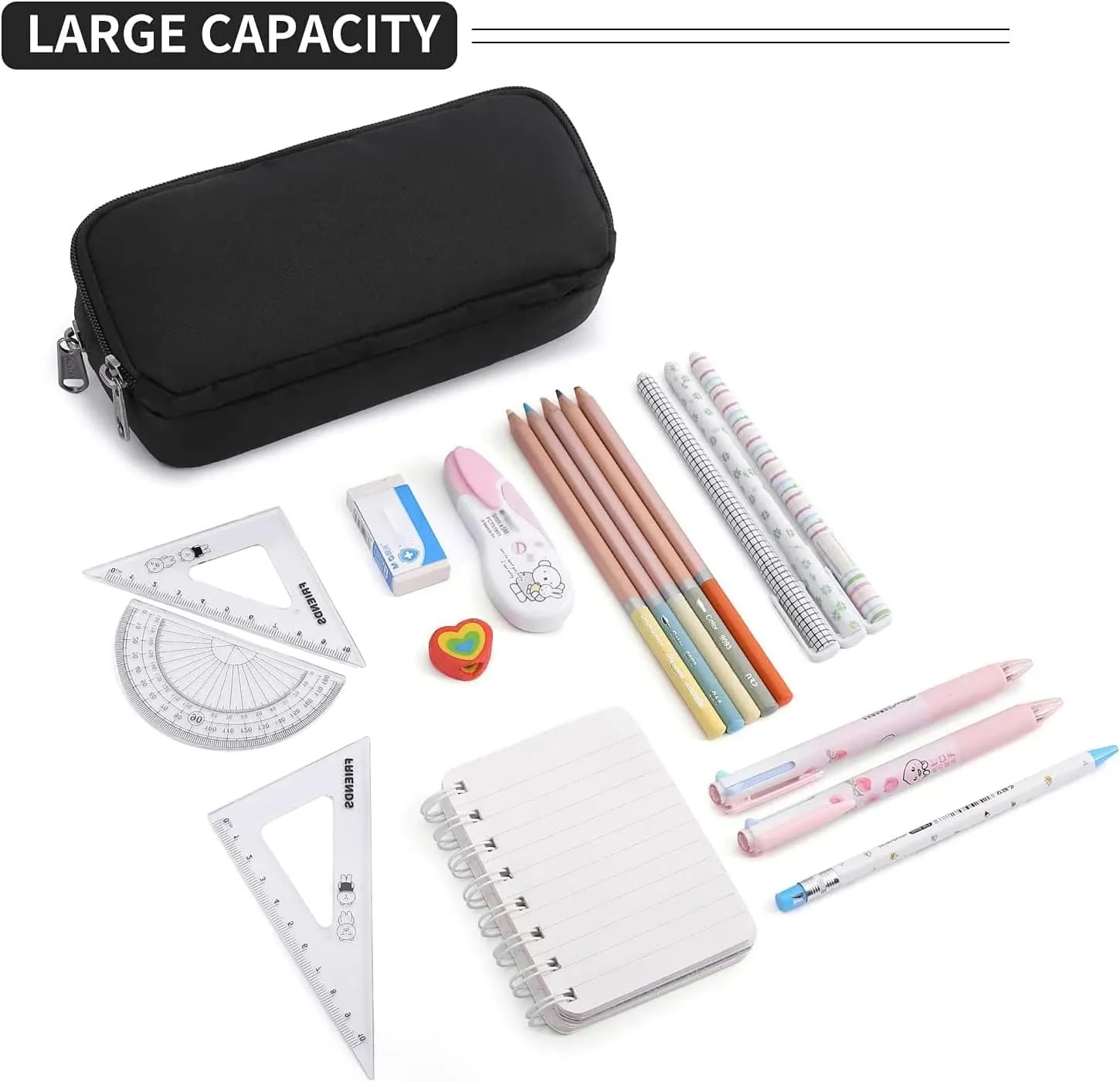 Custom Large Capacity Stationery Multifunctional Pen Bag 2