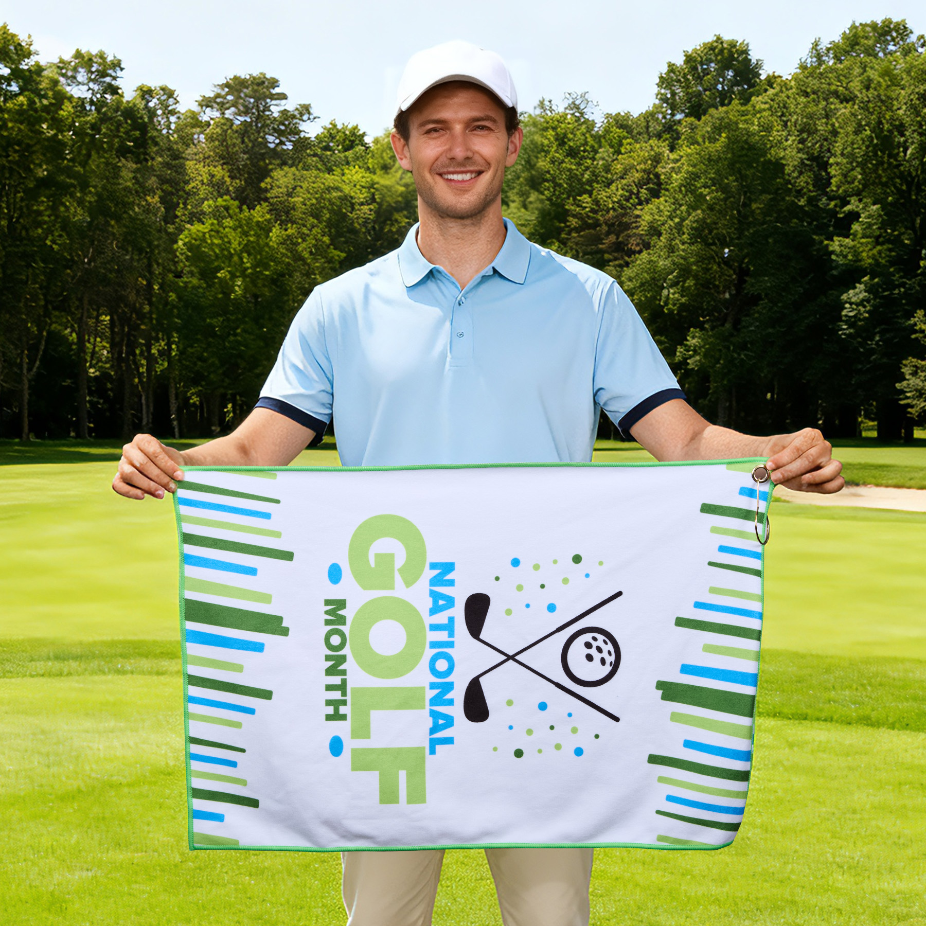 400GSM Full Color Microfiber Golf Towel 13
