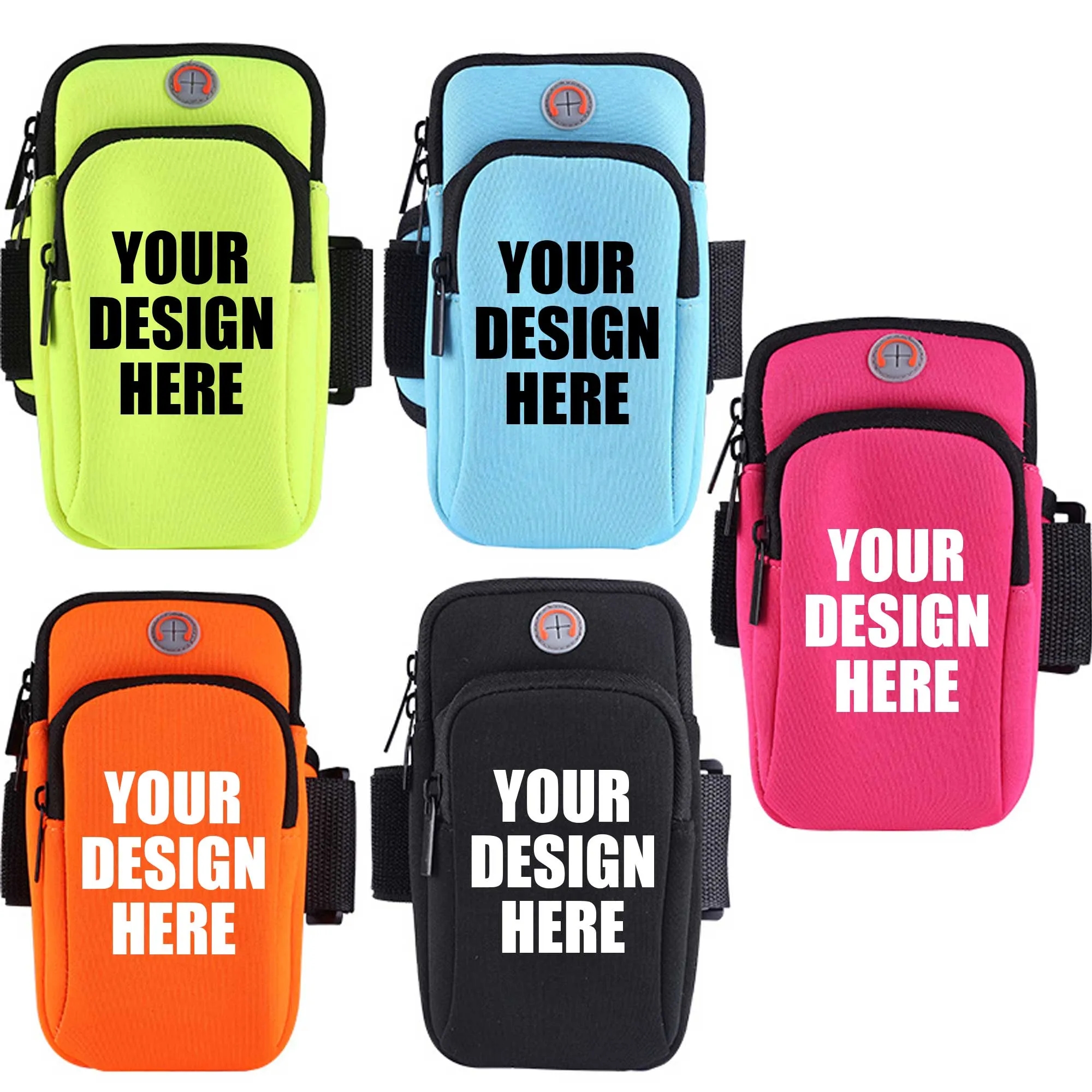MOQ50 Sport Cell Phone Arm Bag With Earphone Hole 5