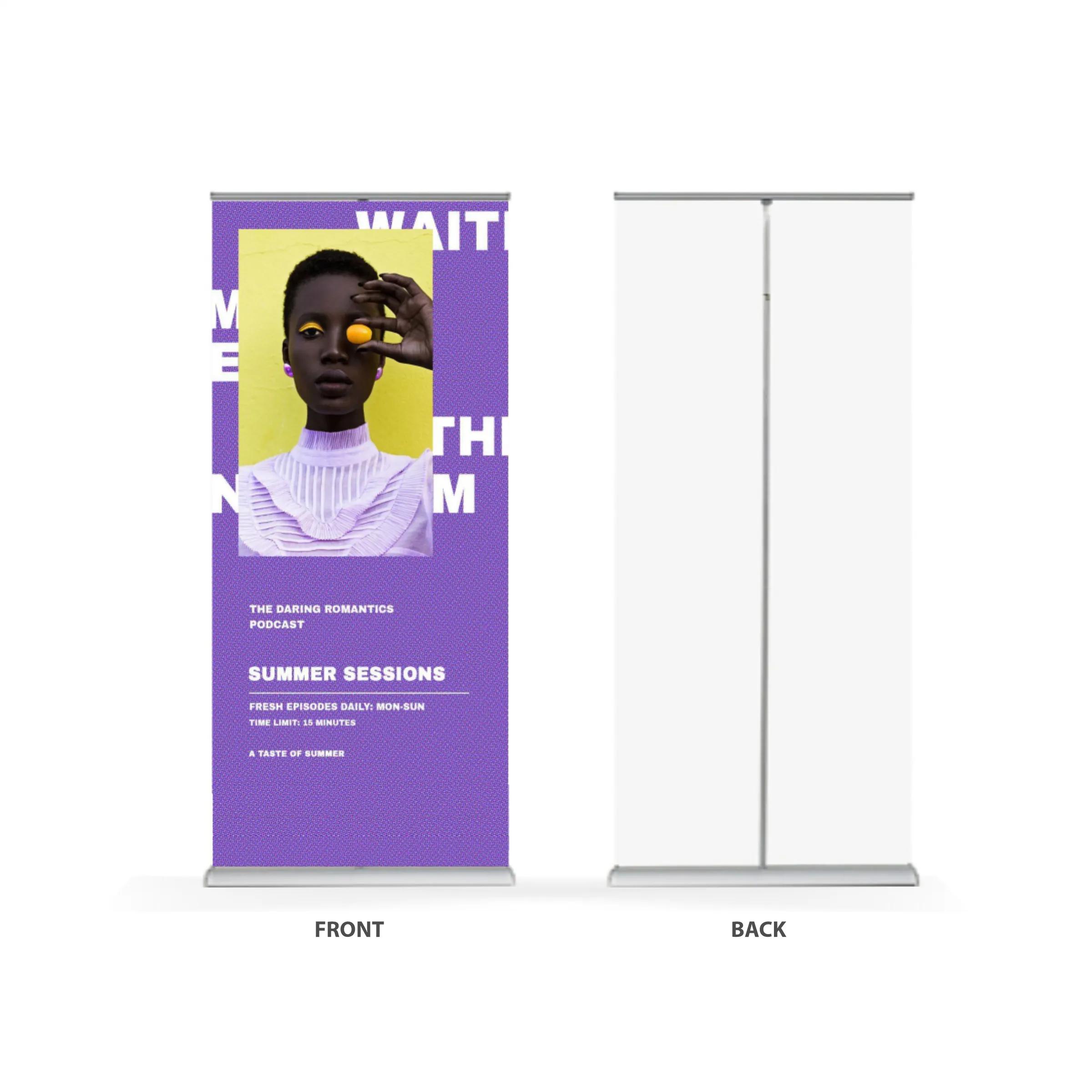 33.25" x 78" Standard Retractable Aluminum Banner Stand Kit 10