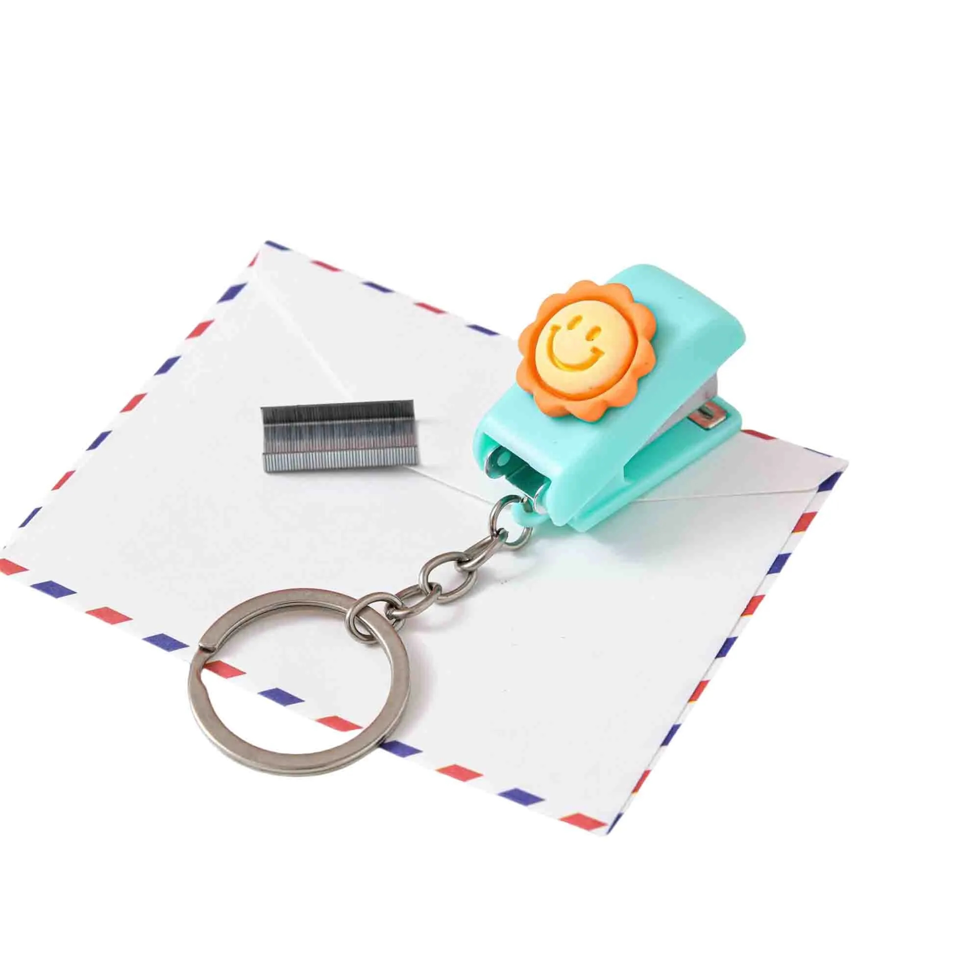 Portable Cartoon Mini Stapler With Keychain 7