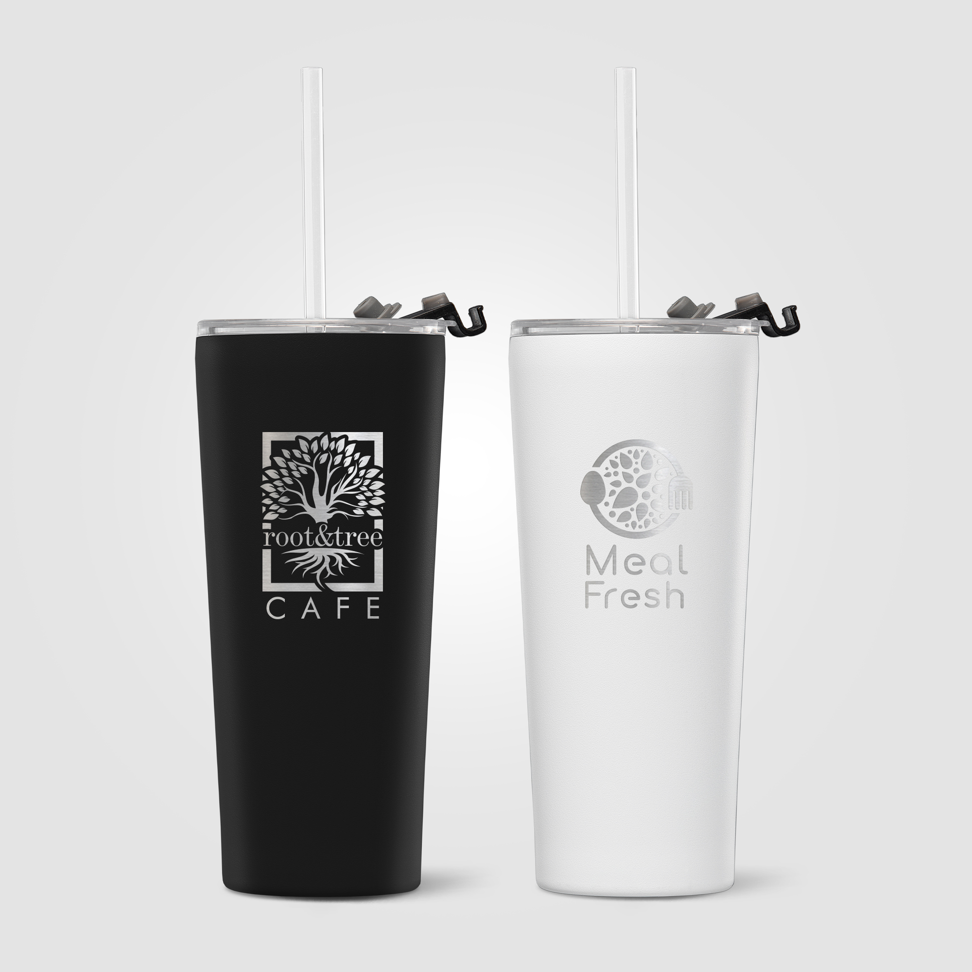 Excalibur - 21 oz. Double-Wall Stainless Tumbler with Straw​​ 13