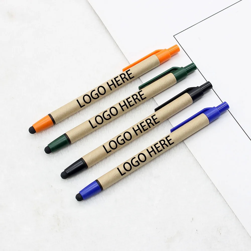 Kraft paper ballpoint pen with stylus 3