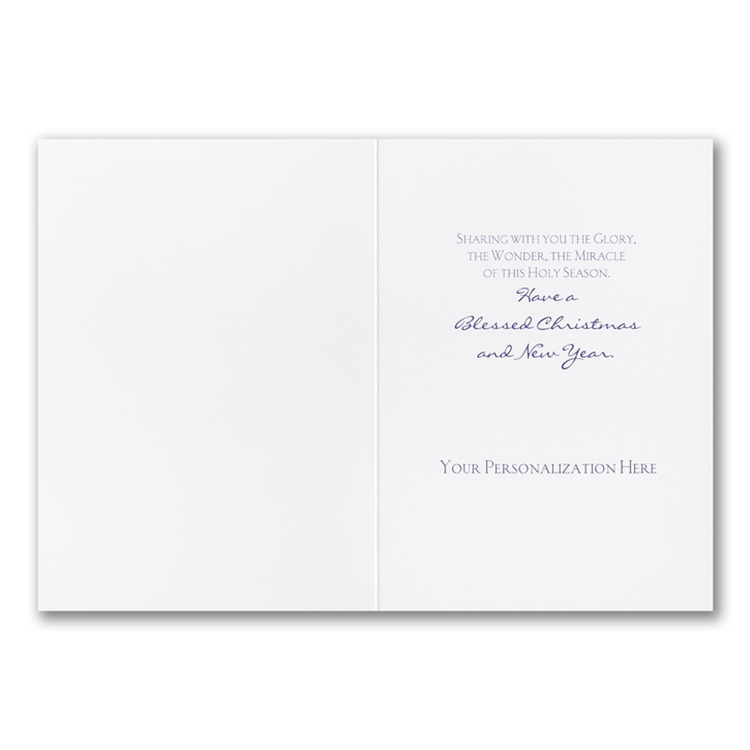 Shimmering Nativity Religious Card 3