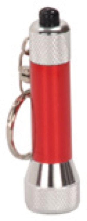 2 3/4" Red 5-LED Flashlight with Keychain 1