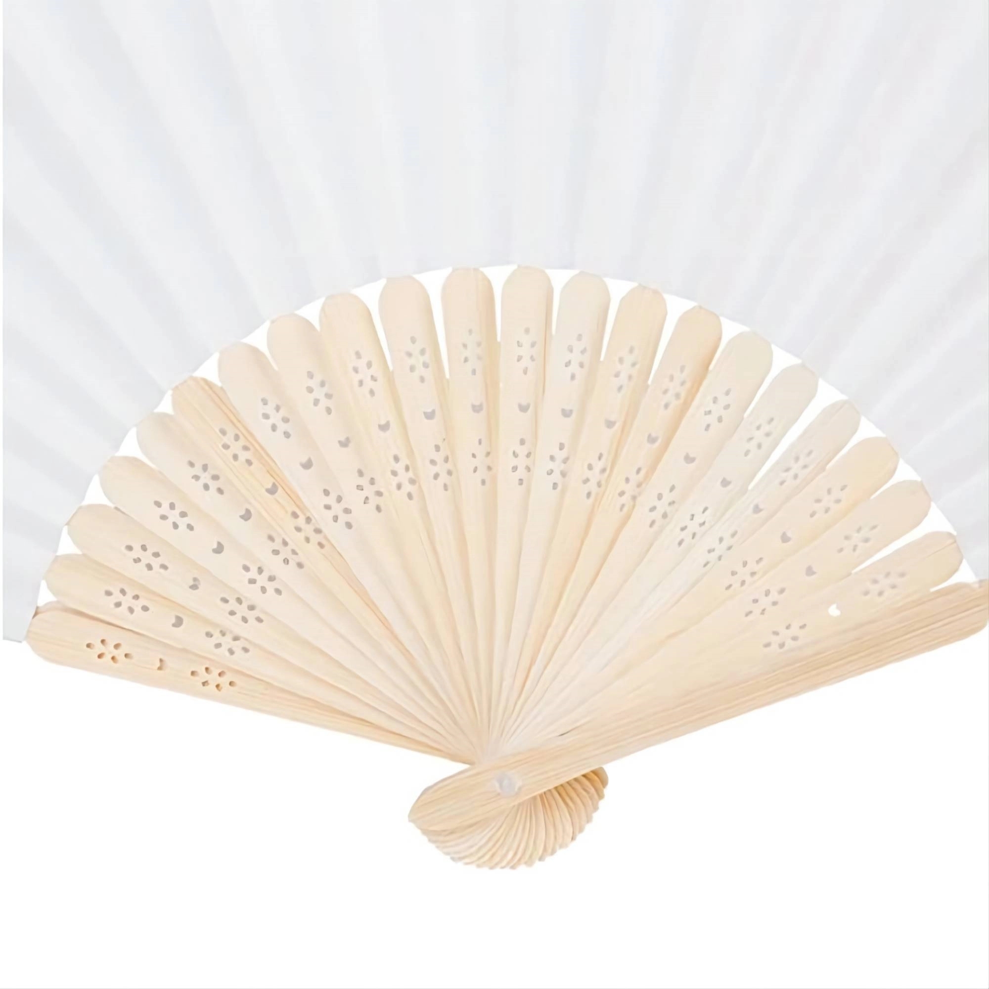 Paper Bamboo Folding Hand Fan MOQ 100PCS 7