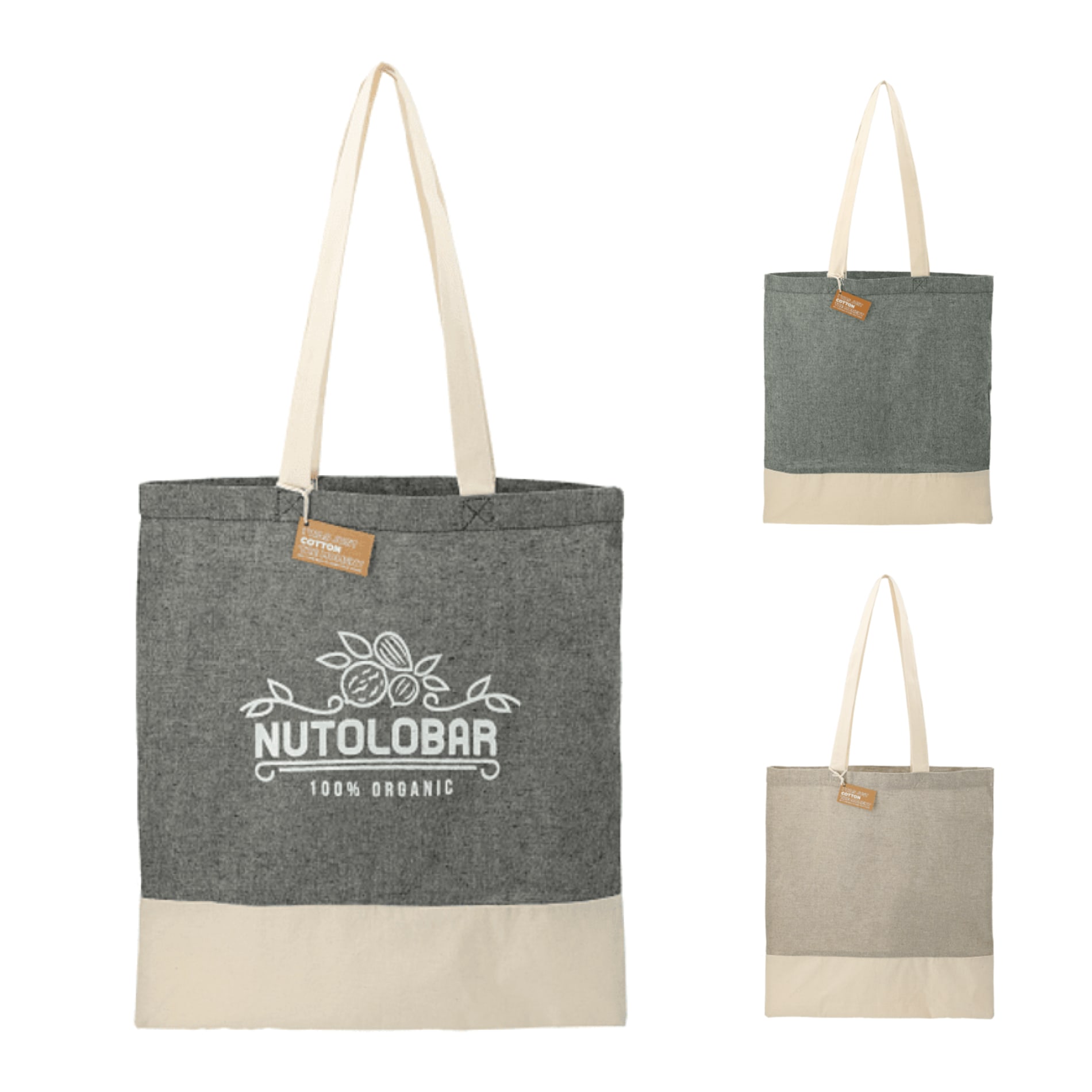 Split Recycled 5oz Cotton Twill Convention Tote 64