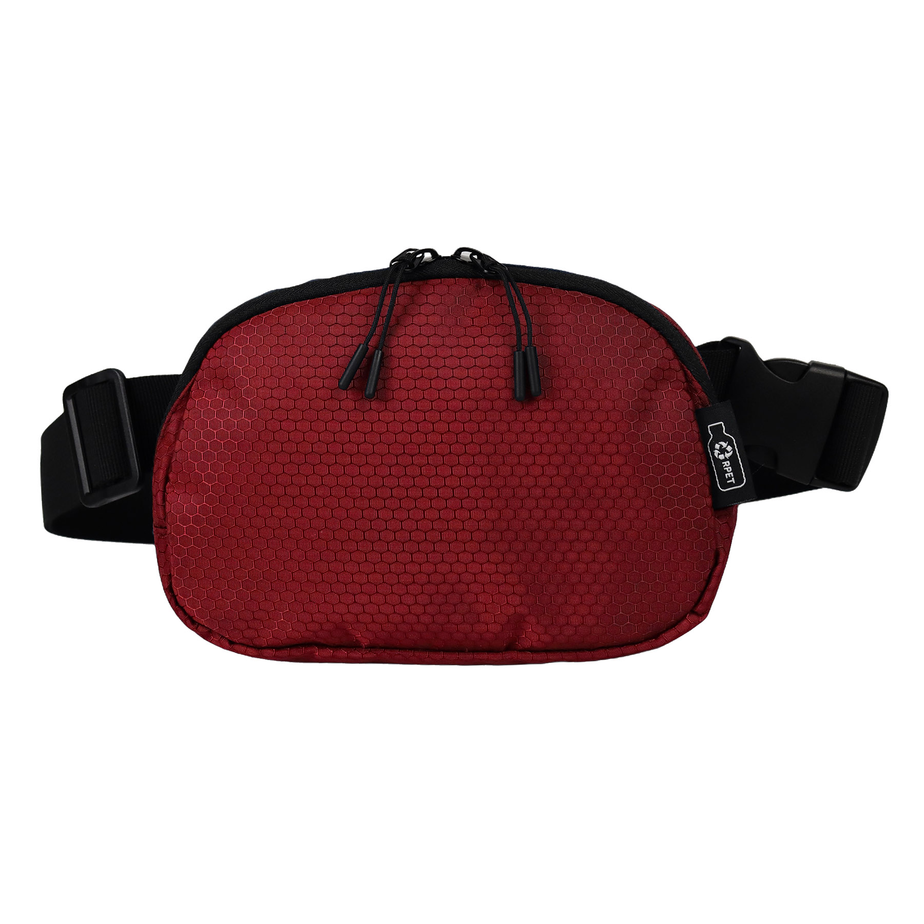 Water-Resistant 100% RPET 420D PU layer Belt Bag w/Adjustable Strap 10