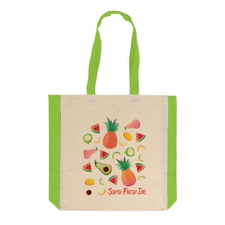 Side Color Cotton Tote 5