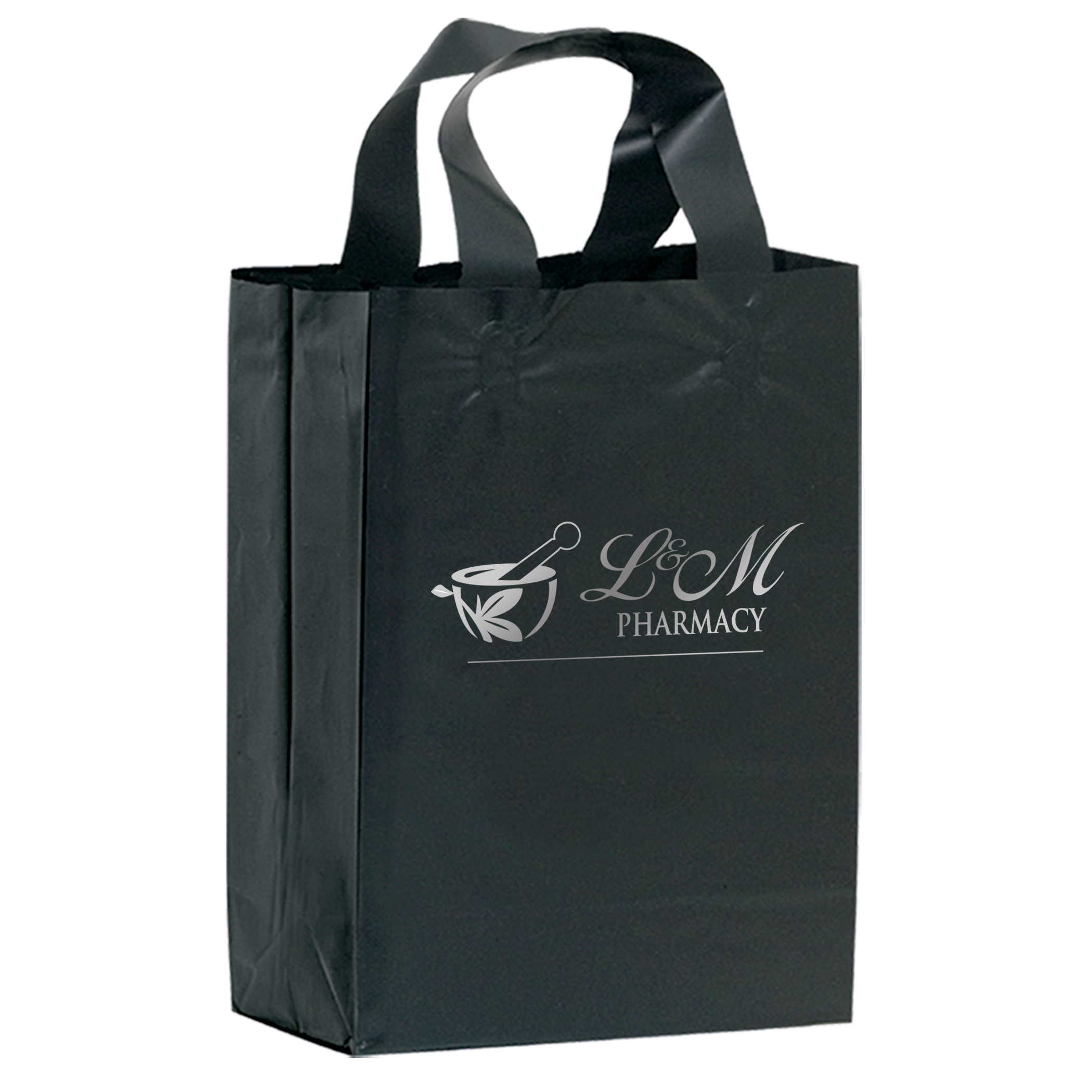 Color HDPE Frosted Soft Loop Shopper 16
