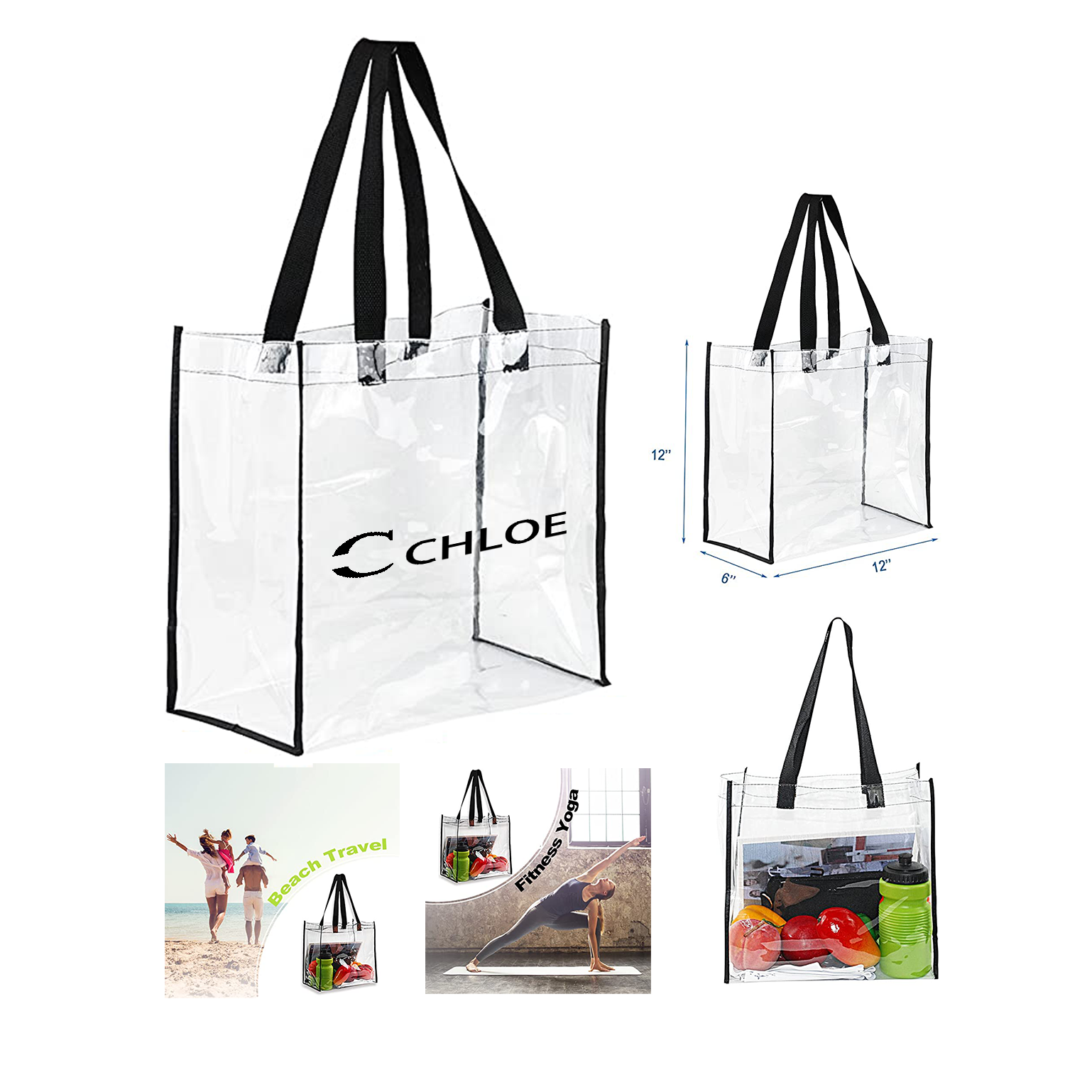 PVC Open Stadium Tote 1