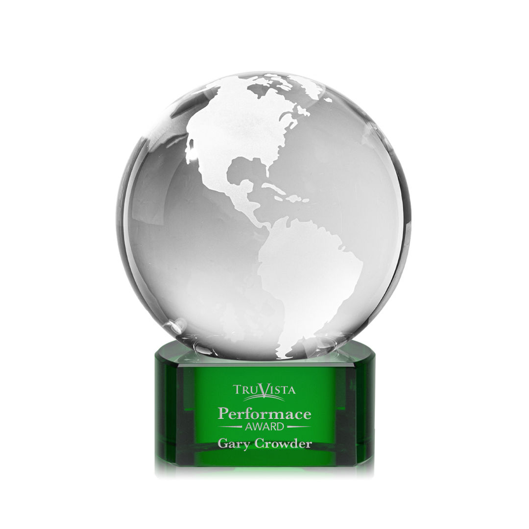 Globe Award on Paragon Base - Green 3