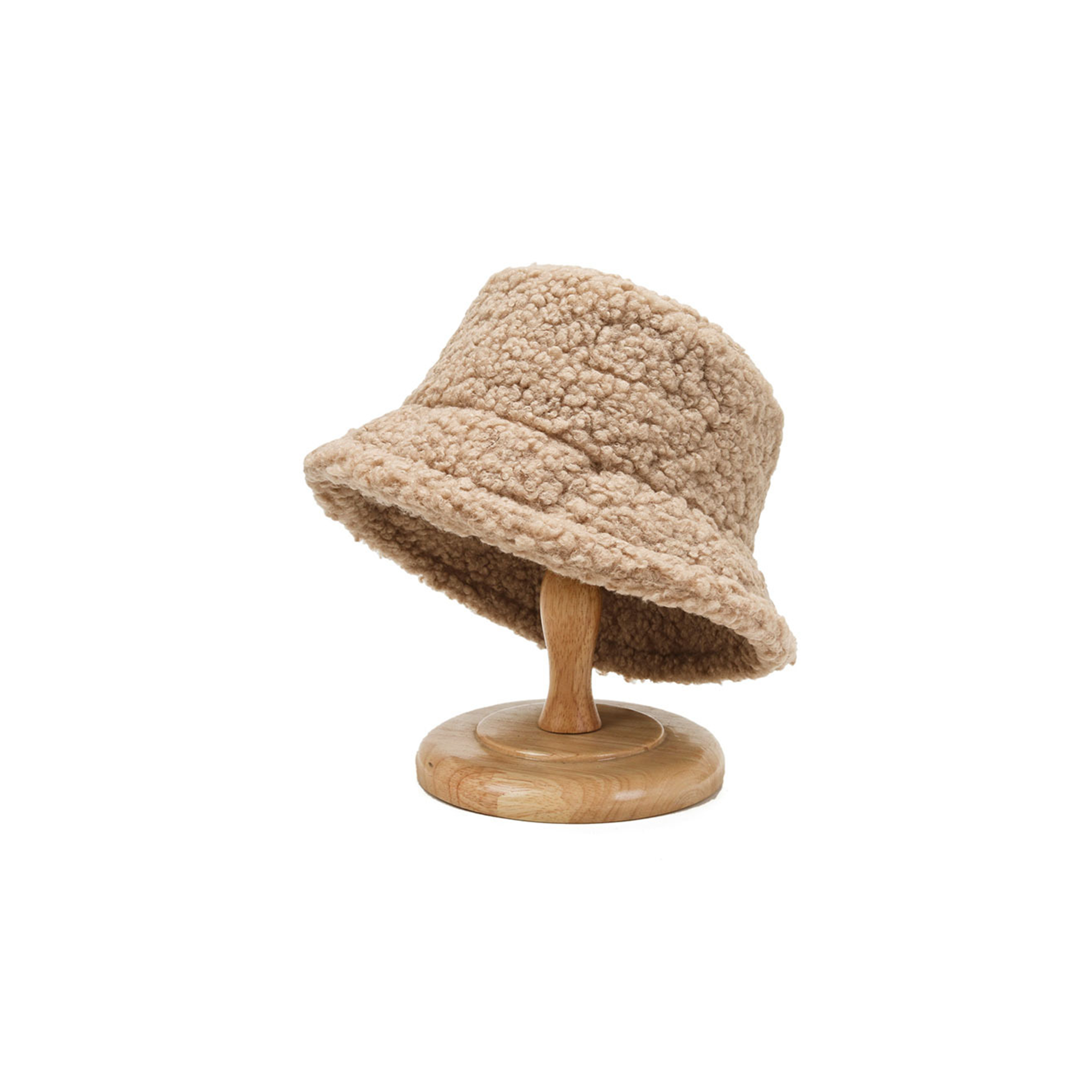 Faux Lamb Wool Bucket Hat For Cold Weather 9