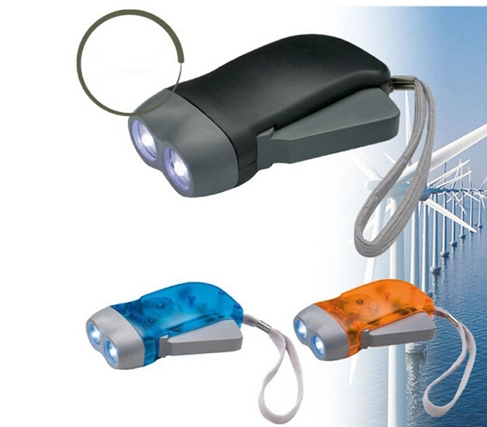 2 LED Bulb Hand Press Flashlight 1