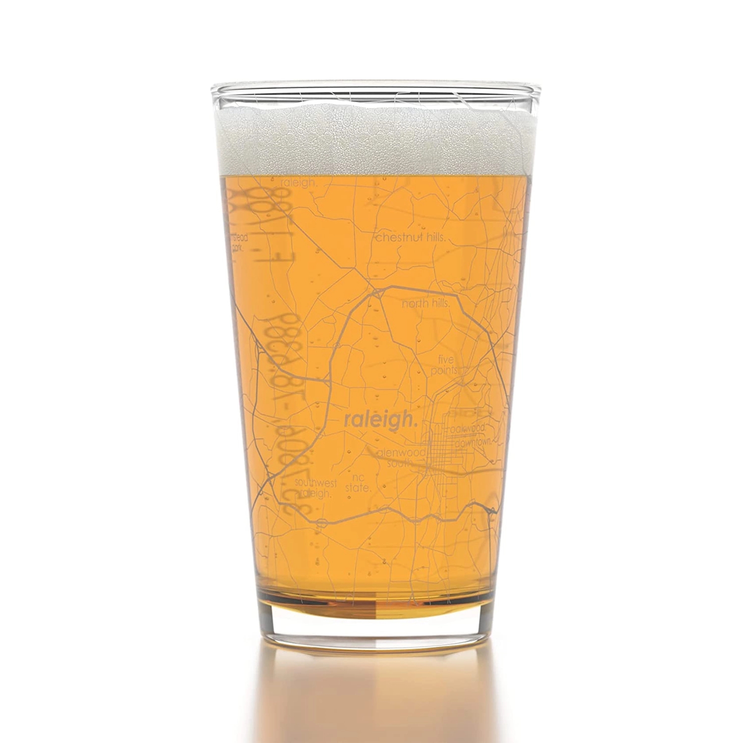 City Map Pint Glass 12Oz 4