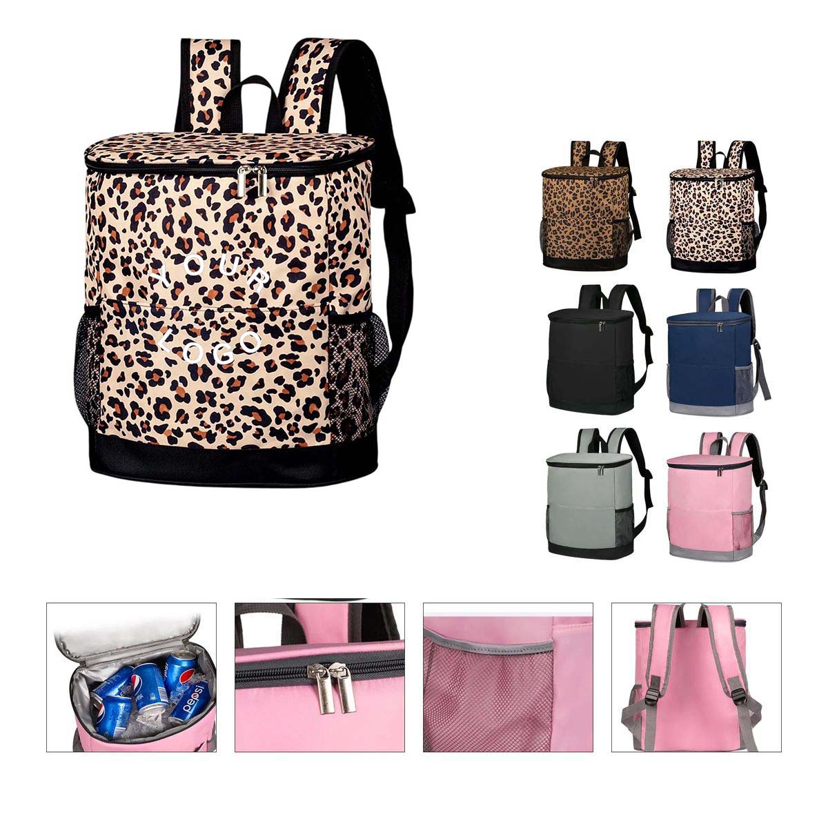 Backpack Style Cooler Bag with PEVA Lining Waterproof 10