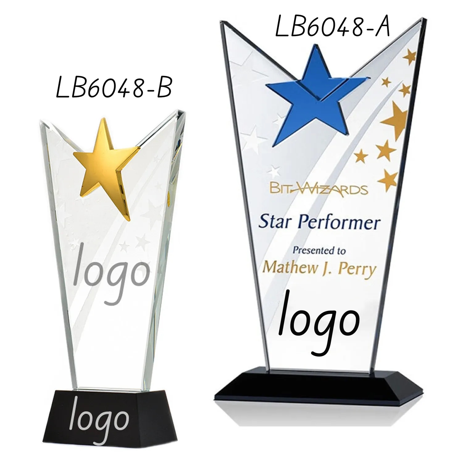 Crystal Awards Glass Winner Trophy Recognition Cups 6