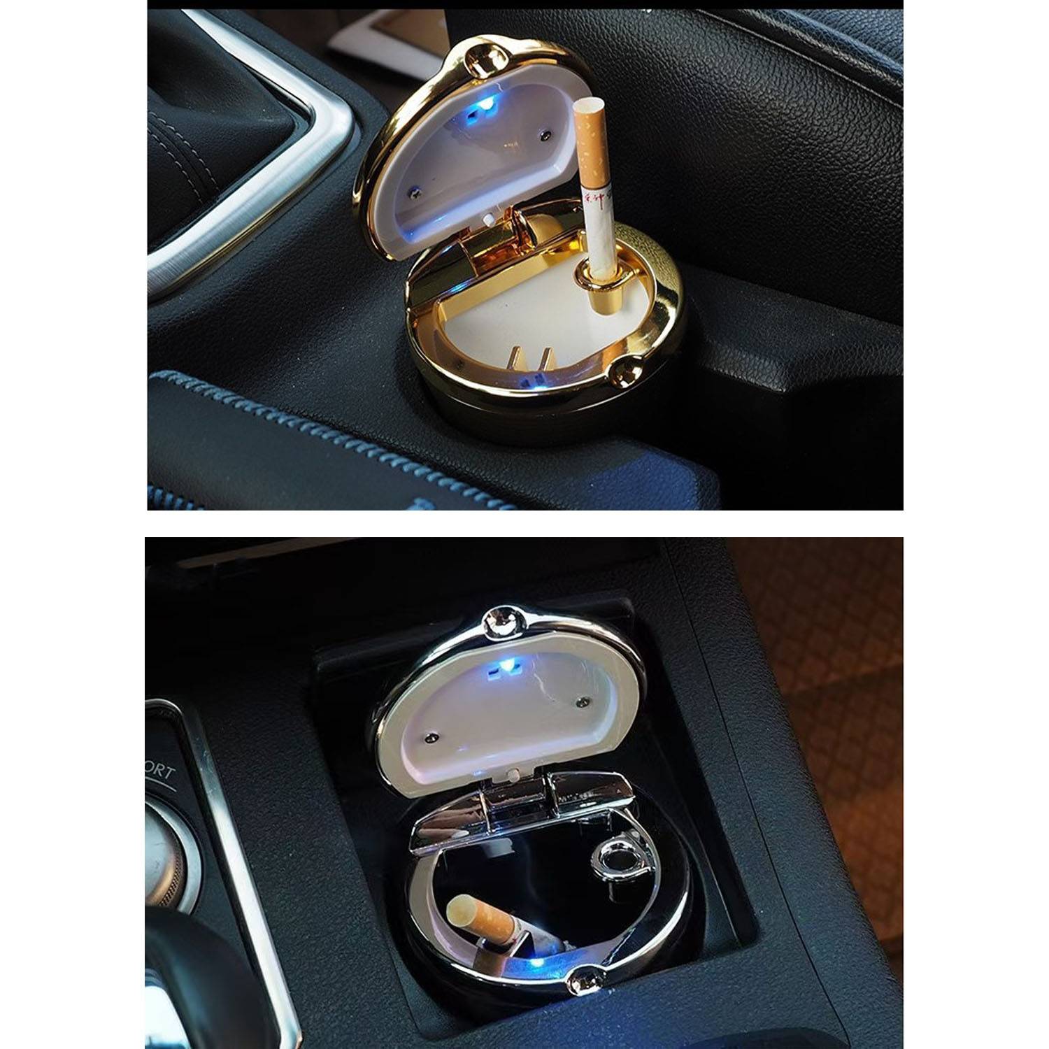 Multi-Functional Heat Resistant Car Ashtray w/ LED Light 6