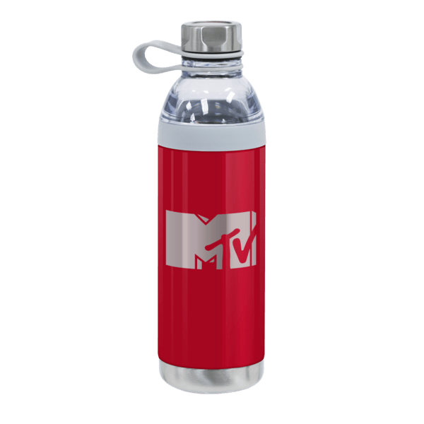 Dual Opening Stainless Steel Water Bottle - 20 Oz., custom water bottle with logo imprint 55