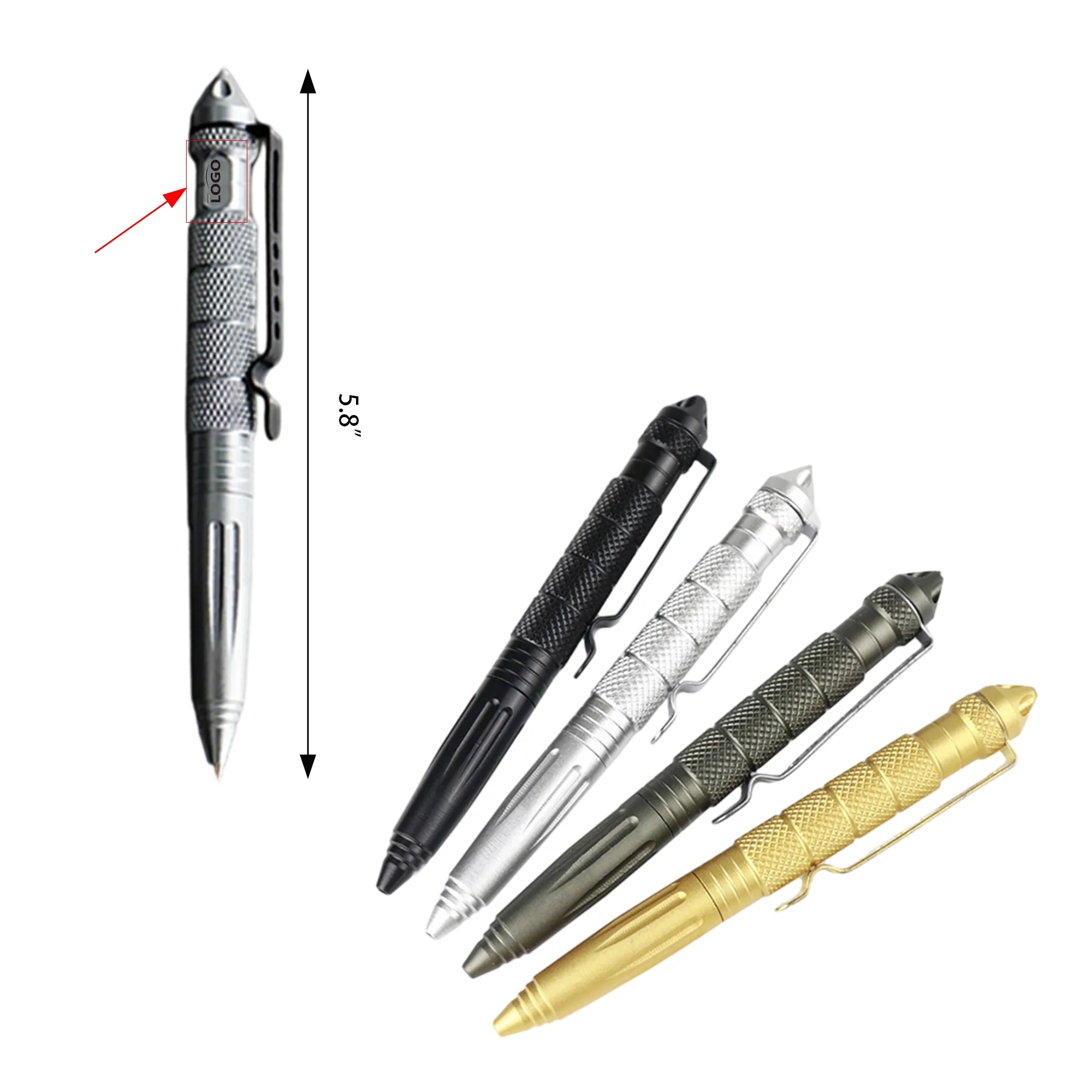 Tungsten Tip Broken Window Cone Self-Defence Pen MOQ 50PCS 1