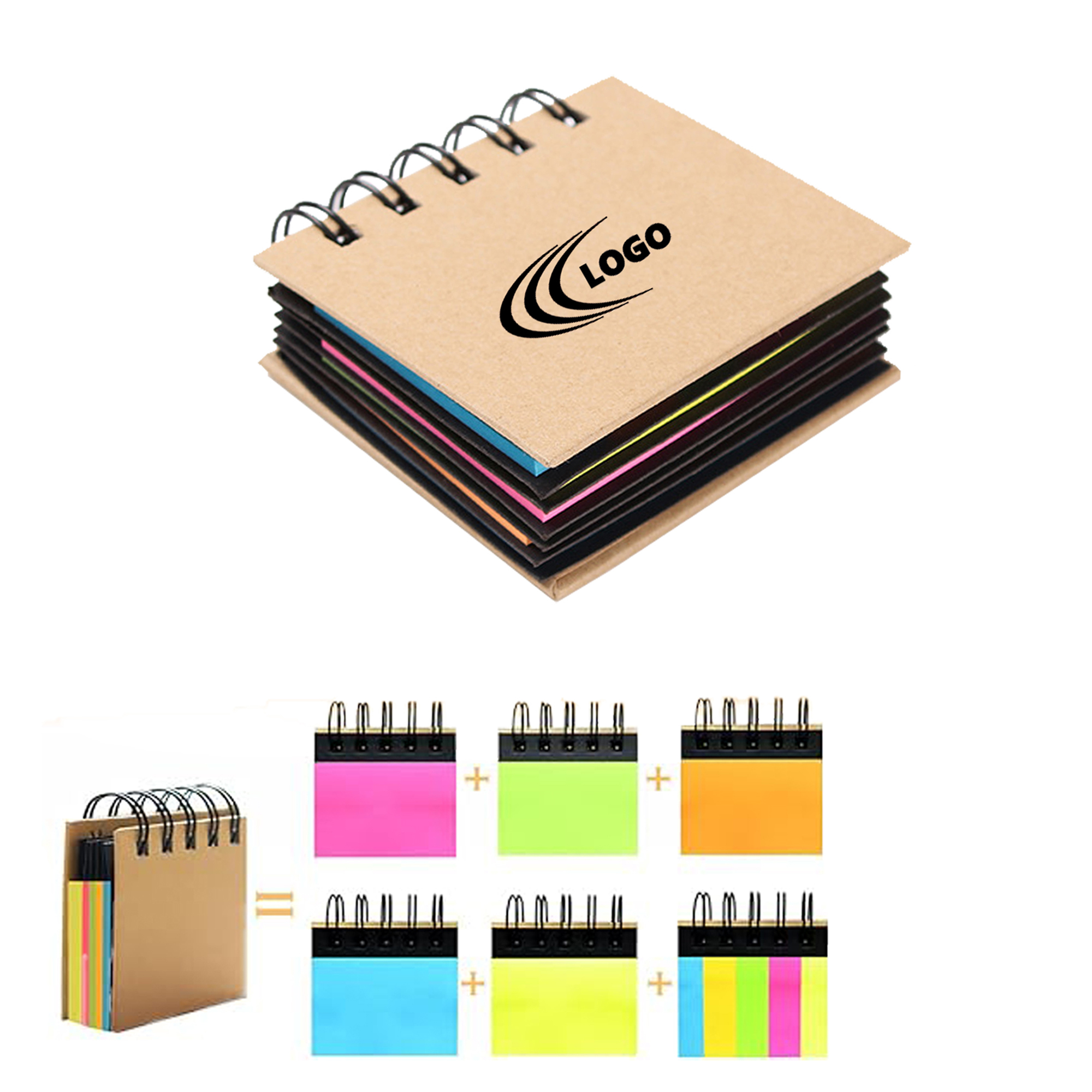 Office Sticky Notes Spiral Notebook 2