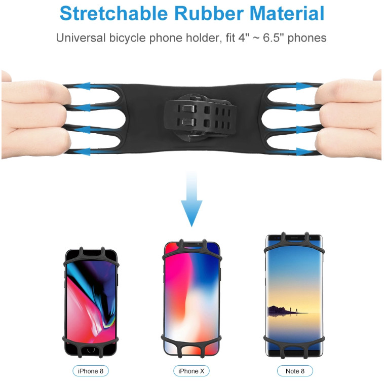 Silicone adjustable flexible mobile phone holders for bike 6