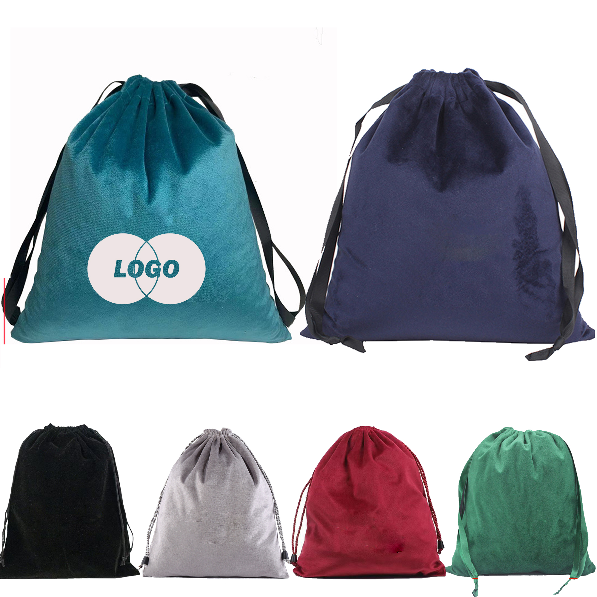 Velvet Drawstring Bags Hair Dryer Bag 12" x 8" 1
