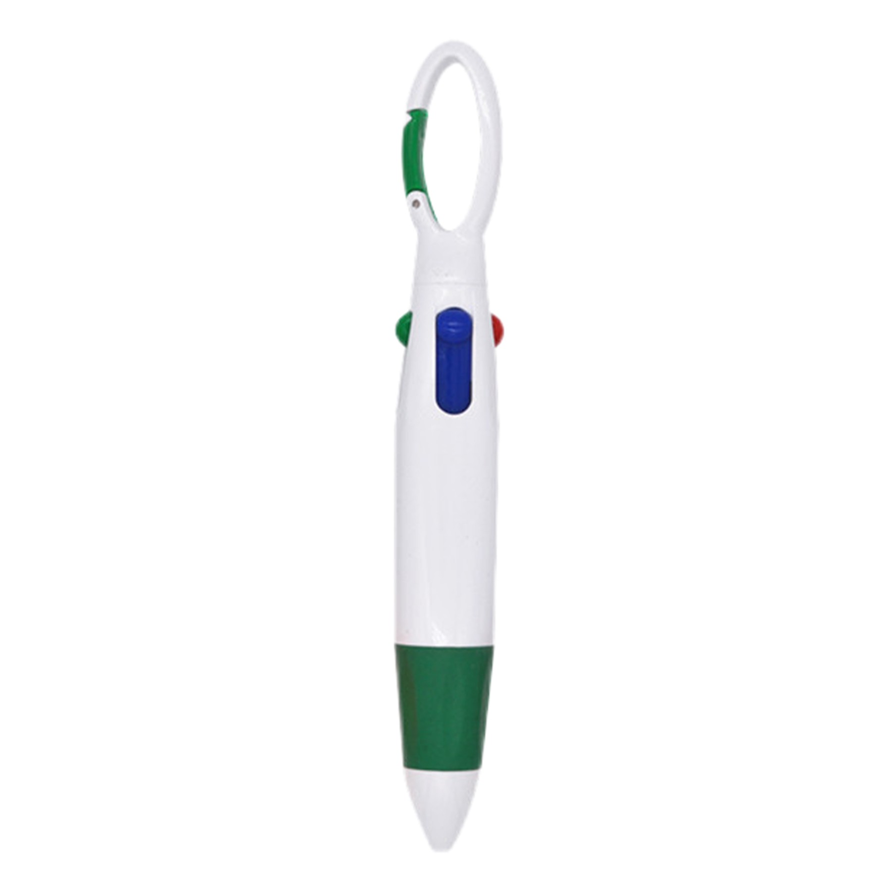 4 In 1 Multi Color Plastic Ballpoint Pen W/ Hanging Buckle 6