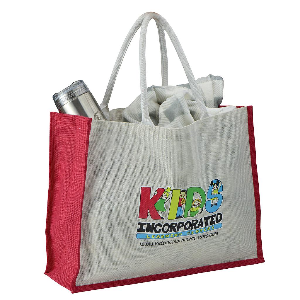 Jute Shopping Bag, custom tote bag with logo imprint 1