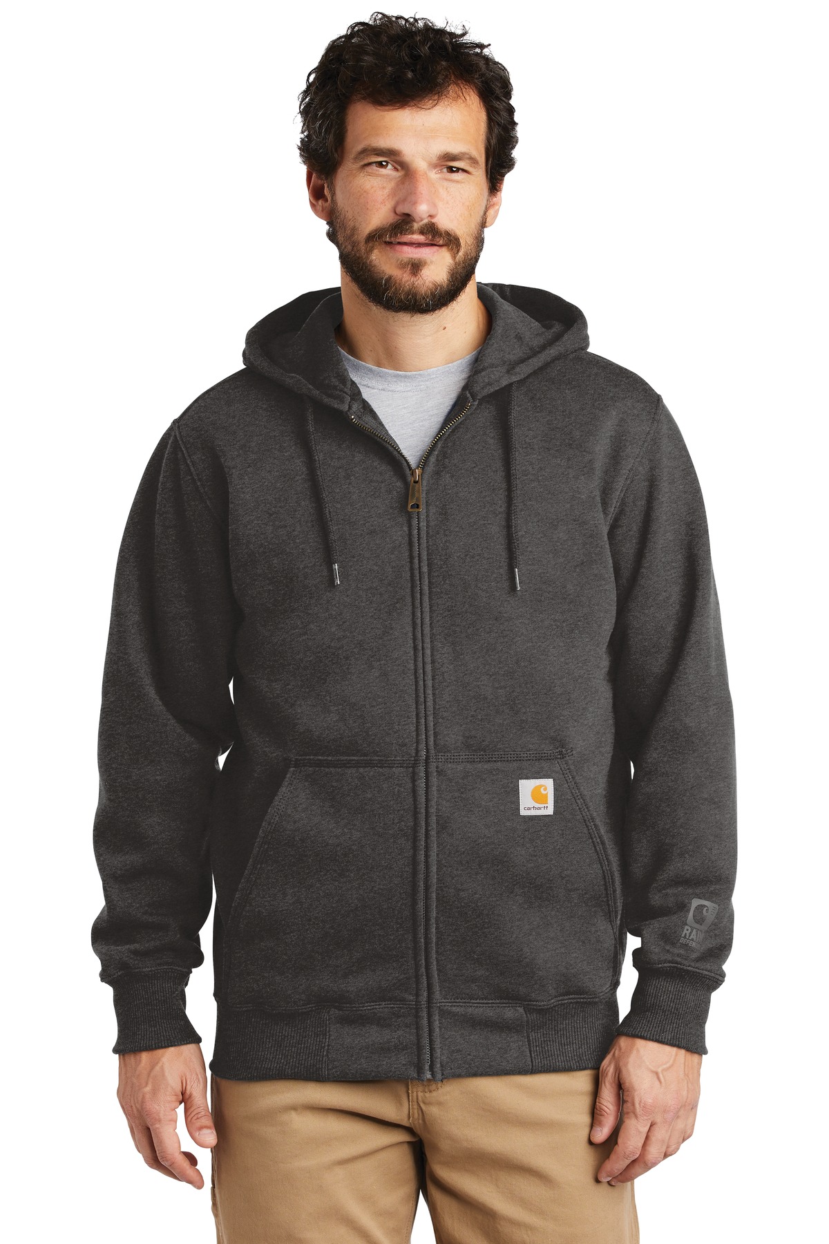 Carhartt® Rain Defender Paxton Heavyweight Hooded Zip-Front Sweatshirt 10