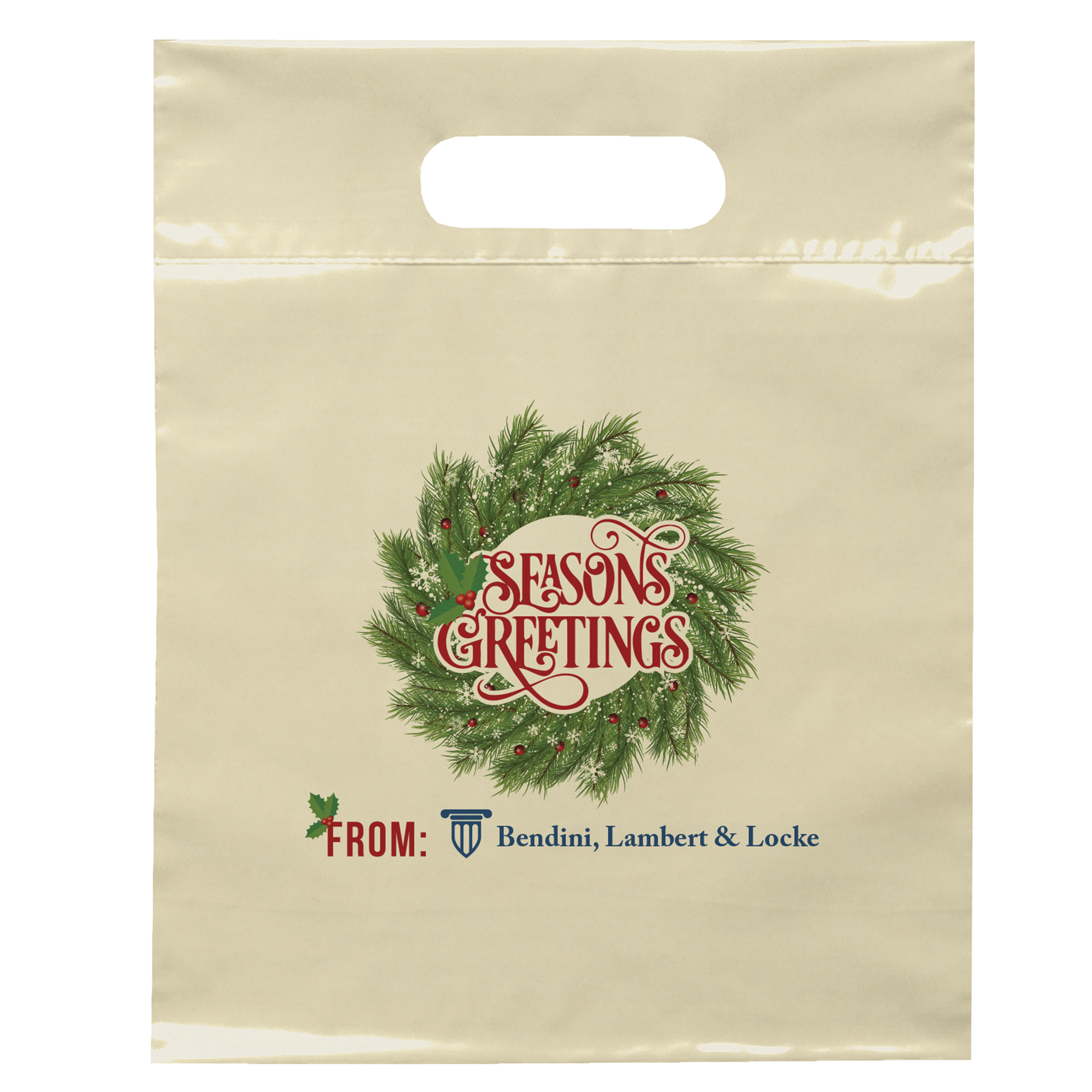 Die Cut Handle Bag - 9 1/2W x 12H - Dynamic Color