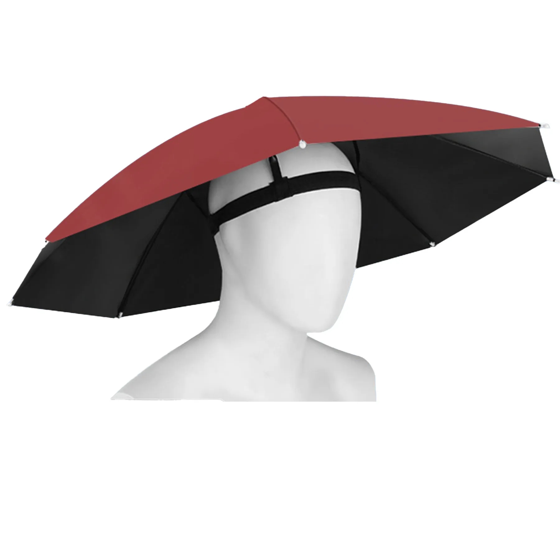 Head Umbrella Hat Summer Popular Sun With Elastic Band 9