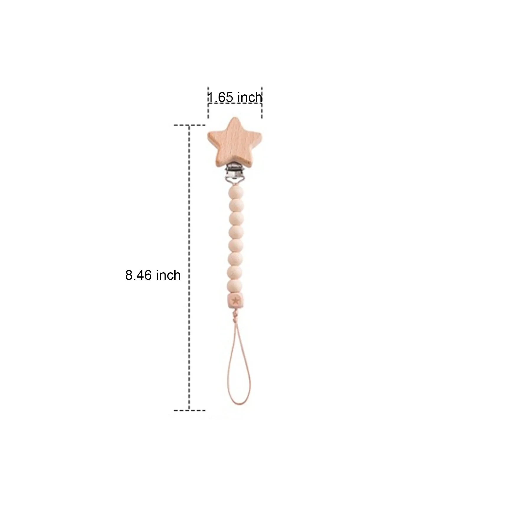 Pentagram Beech Pacifier Clip 4