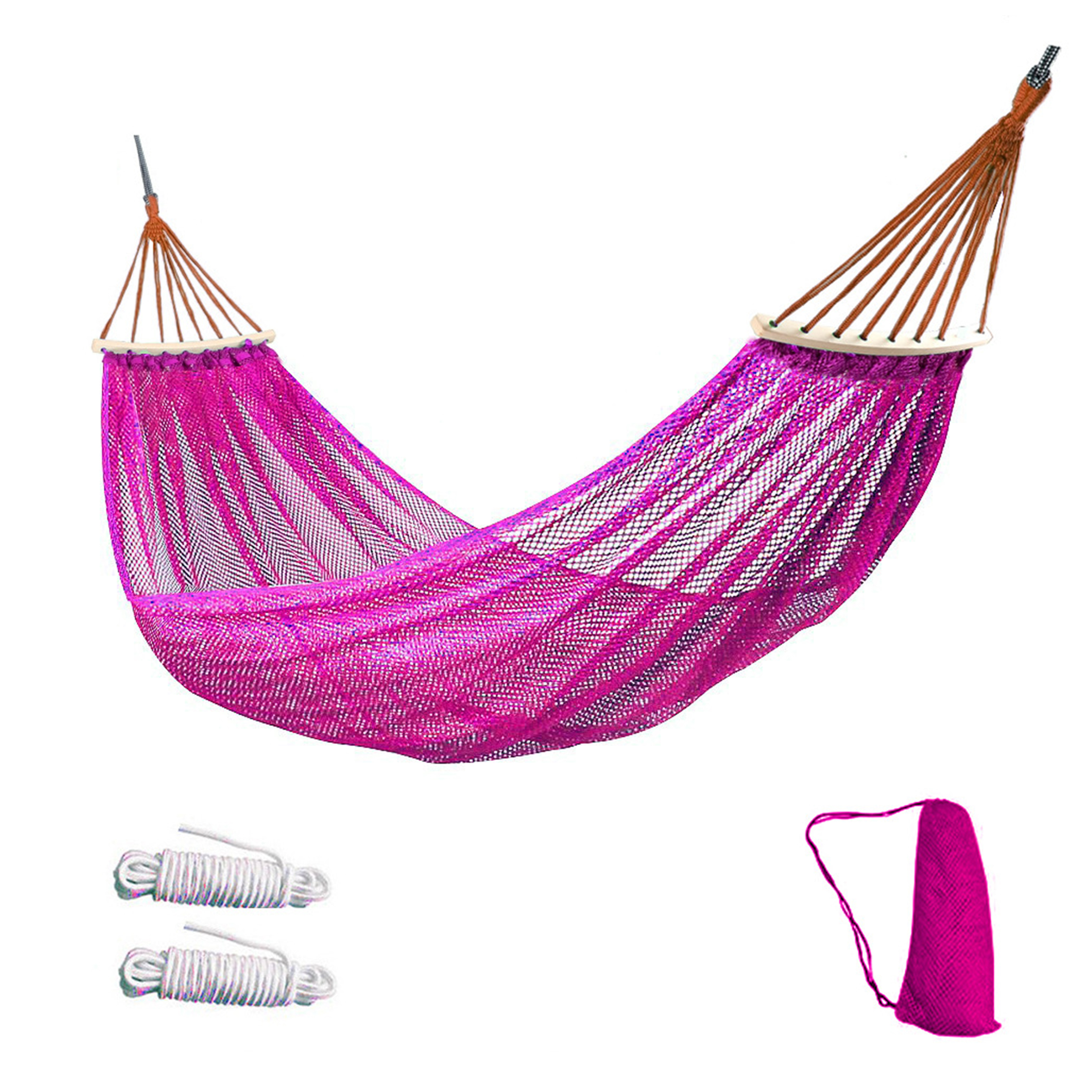 Polyester Anti Rollover Hammock With Curved Rod 1