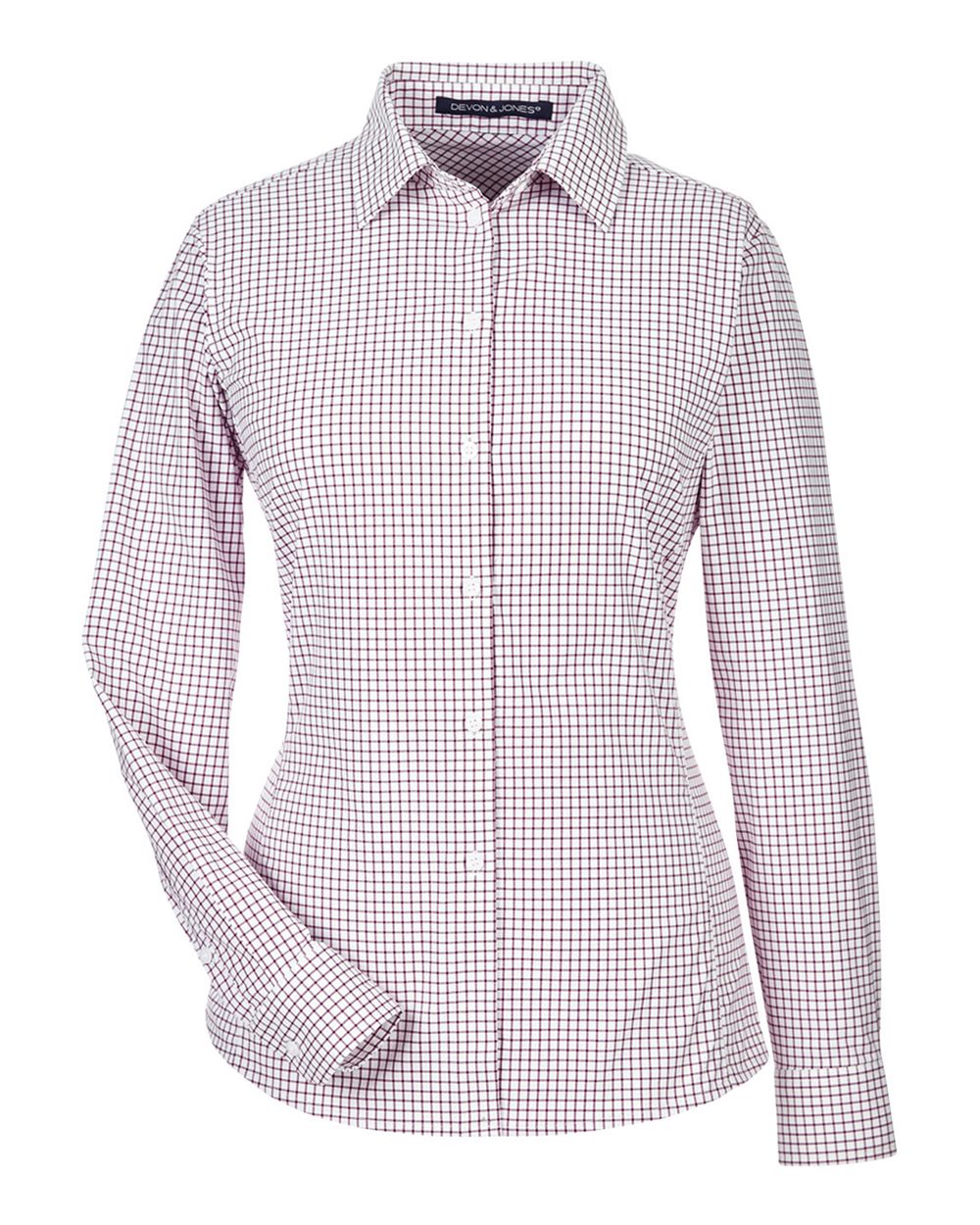 Women's CrownLux Performance® Micro Windowpane Woven Dress Shirt - DG540W 7