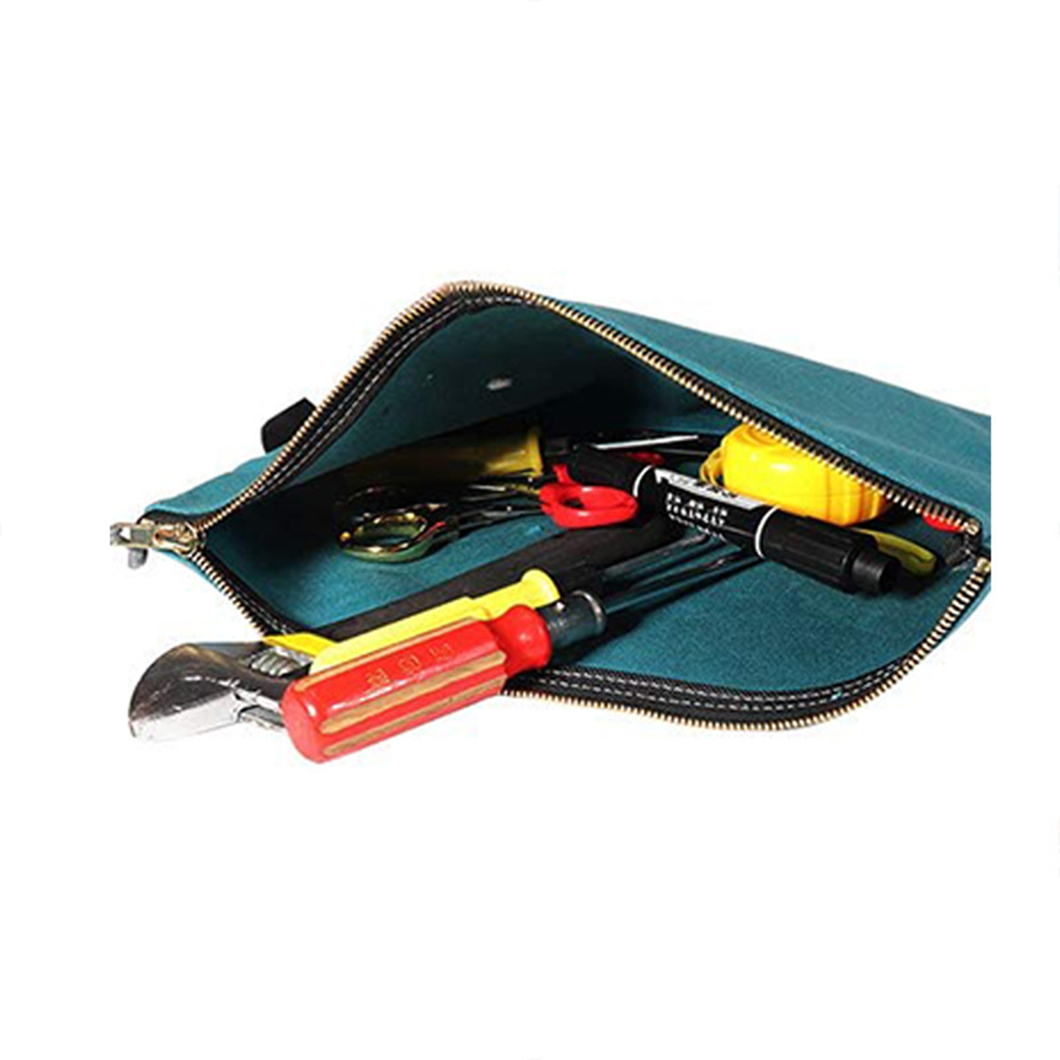 Flat Canvas Utility Pouch with Zipper 3