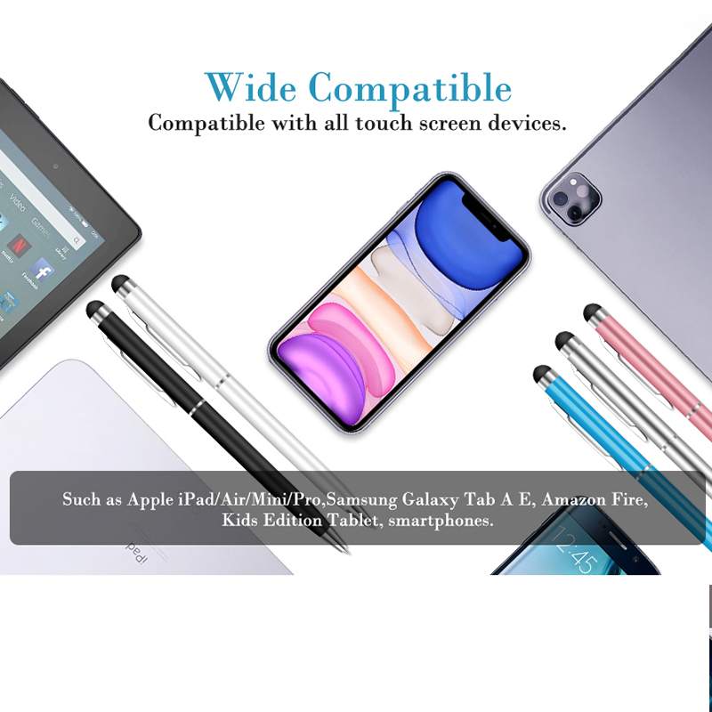 Universal 2 in 1 Stylus Touch Screens Ballpoint Pen 14