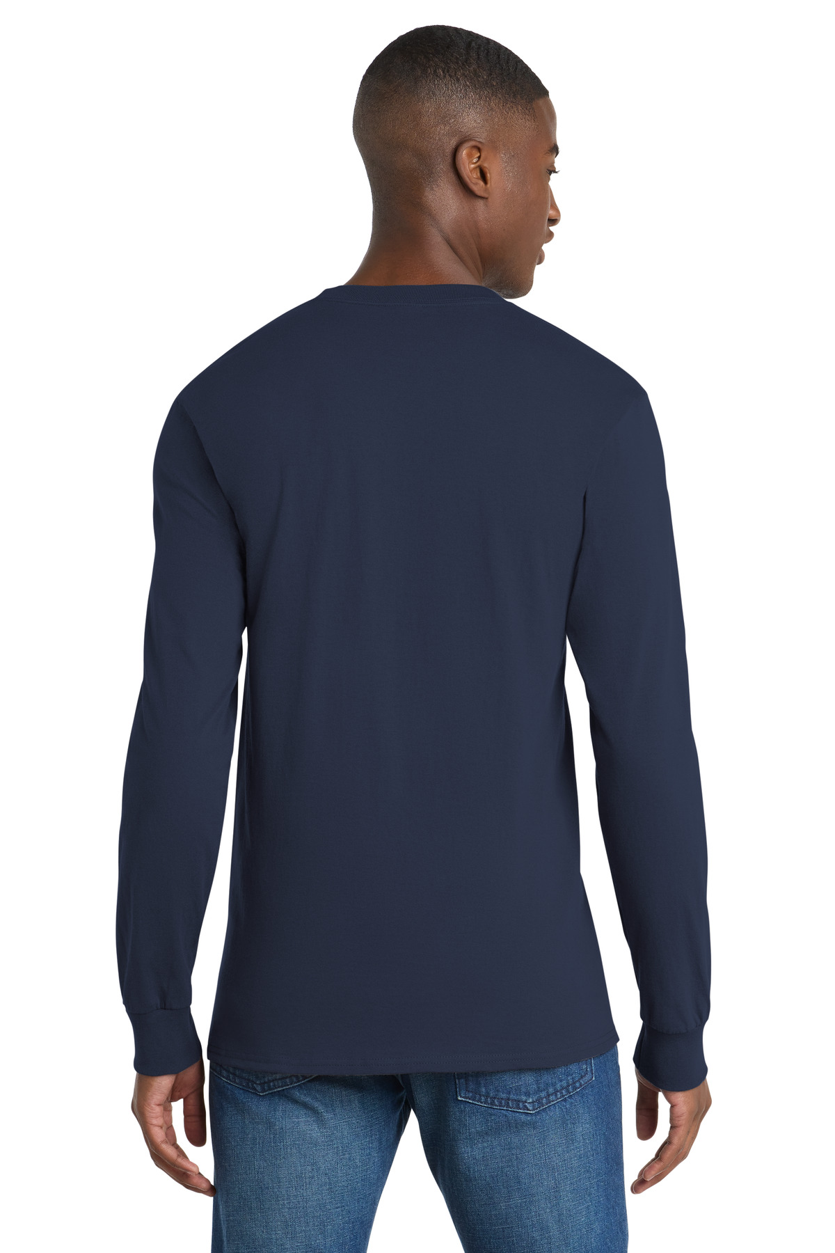 Port & Co Long Sleeve Essential Pocket Tee. PC61LSP 45