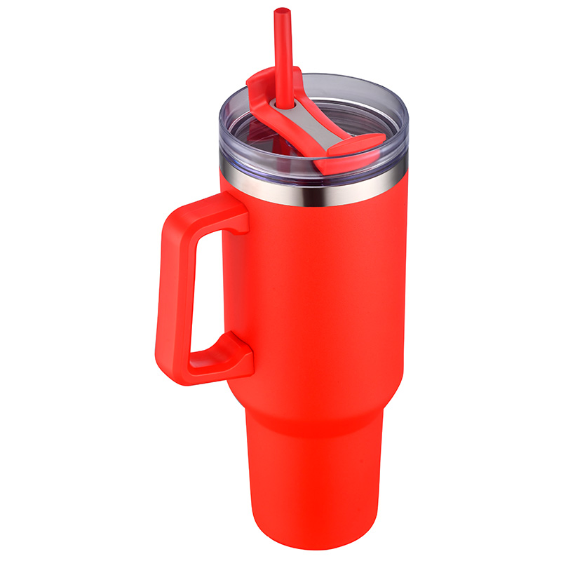 40oz. Travel Mug with Handle and Straw 18