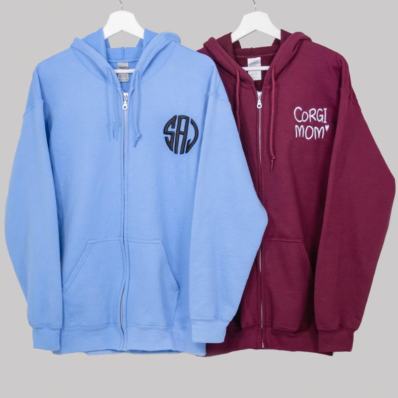 Custom Embroidered Unisex Full Zip Hoodies 11