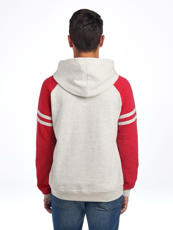 JERZEES NuBlend® Unisex Varsity Color-Block Hooded Sweatshirt 3