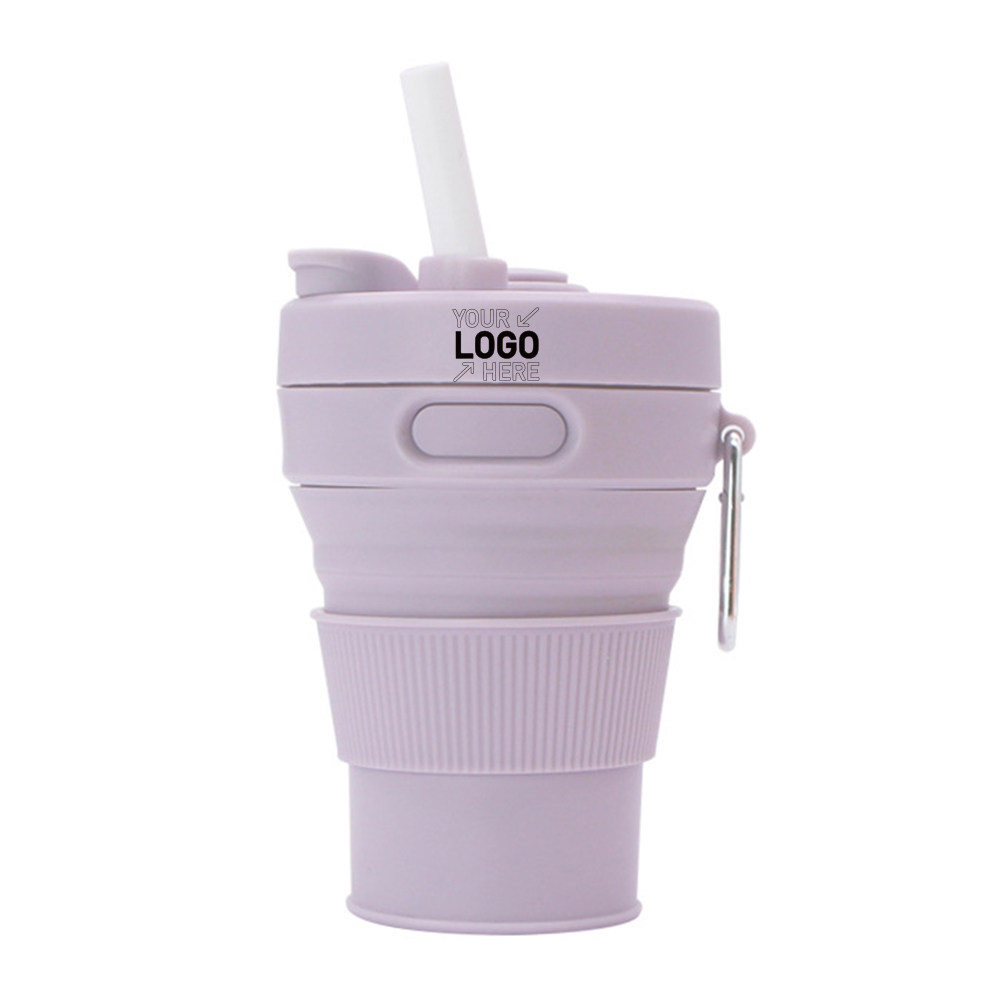 Folding water cup with straw 2